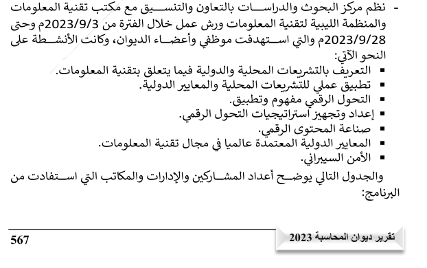 المؤسسة الليبية للتقنية تفخر بإسهامها في رفع القدرات الرقمية لديوان المحاسبة